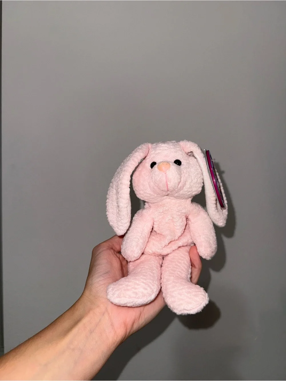 Vintage 1999 Avon Full O’ Beans Twinks the Bunny Pink Plush April Birthday